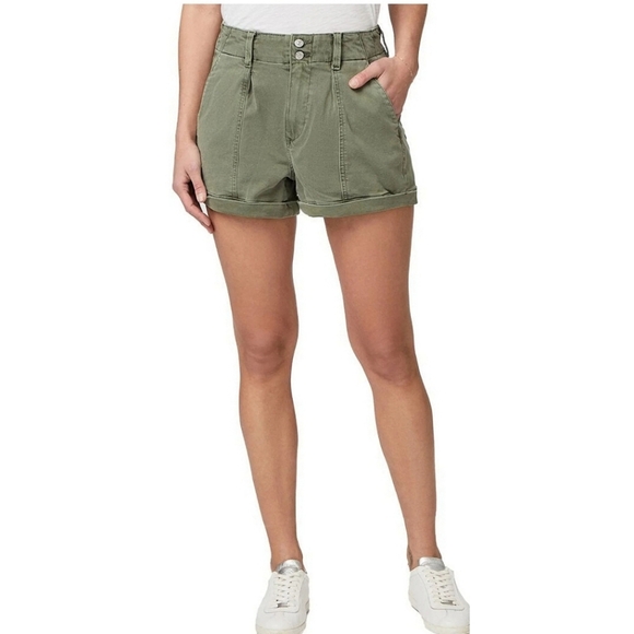 PAIGE Pants - New Paige Brooklyn Short w/ Cuff, Vintage Ivy Green Size 29